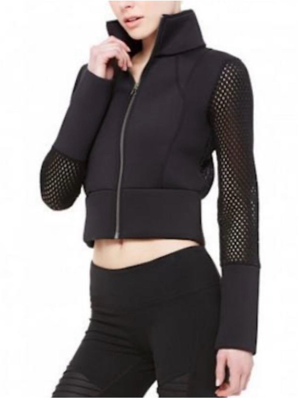 Alo Mesh Sleeve Zip Up Jacket- Size Large